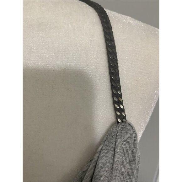 Cynthia Steffe Womens Solid Gray Chain Cowl Neck Tank Top Medium - Picture 3 of 7